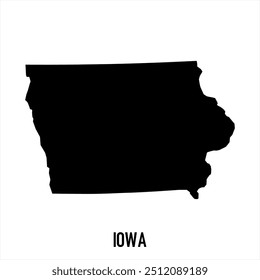 Iowa-Karte. Abstraktes Design, Vektorgrafik