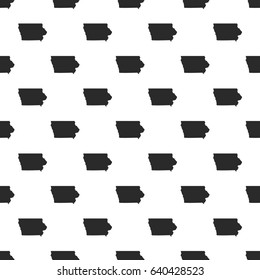 Iowa map seamless pattern, isolated on white background. Vector illustration, easy to edit.