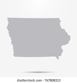 Iowa map with shadow