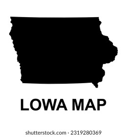 Iowa map shape, united states of america. Flat concept icon symbol vector illustration .