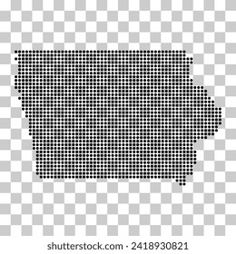 Iowa map shape, united states of america. Flat concept icon symbol vector illustration .