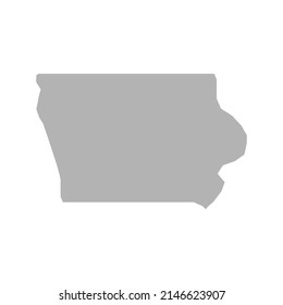 Iowa map vector icon on white background