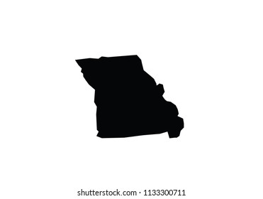 Iowa outline map black USA state borders black vector illustration