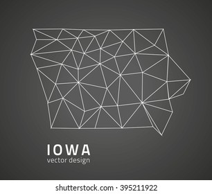 Iowa polygonal vector map