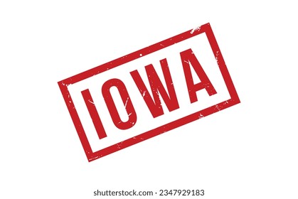 Vector de sello de goma Iowa