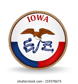 Aufkleber/Sticker Seal of Iowa US Bundesstaat State if Iowa River 7x7cm#A2213 