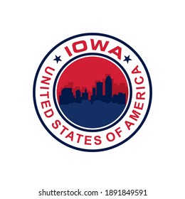 iowa skyline vector , logotipo de rascacielos iowa