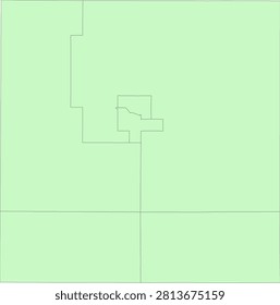 Iowa State Carroll County vector Census Tract polygon based on Tiger 2020 Census Data