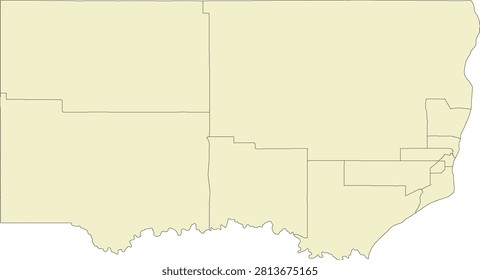 Iowa State Clinton County vector Census Tract polygon based on Tiger 2020 Census Data
