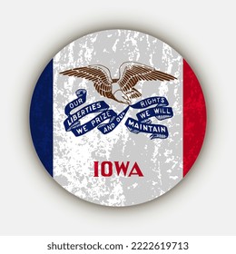 Bandera del estado de Iowa. Ilustración vectorial.