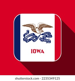 Iowa state flag. Vector illustration.