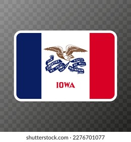 Iowa state flag. Vector illustration.