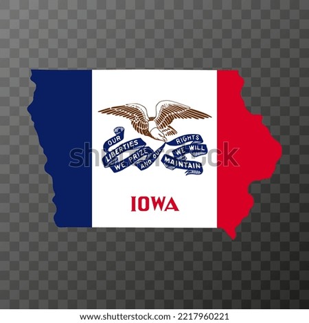 Iowa state flag. Vector illustration.