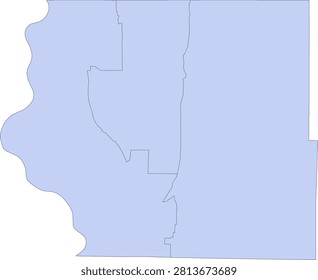 Iowa State Fremont County vector Census Tract polygon based on Tiger 2020 Census Data