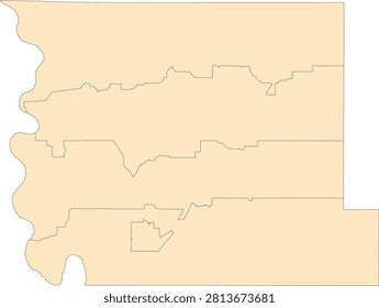 Iowa State Harrison County vector Census Tract polygon based on Tiger 2020 Census Data