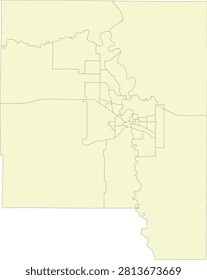 Iowa State Johnson County vector Census Tract polygon based on Tiger 2020 Census Data