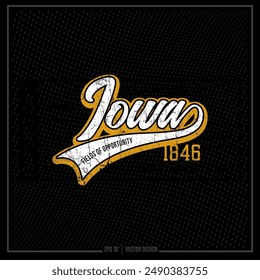 Iowa, State of Iowa, Iowa Motto, USA, Iowa USA, State, 1846, Fields of Opportunity, IA