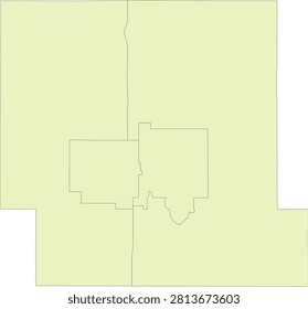 Iowa State Shelby County vector Census Tract polygon based on Tiger 2020 Census Data