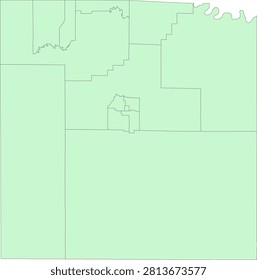 Iowa State Warren County vector Census Tract polygon based on Tiger 2020 Census Data