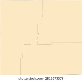 Iowa State Wayne County vector Census Tract polygon based on Tiger 2020 Census Data