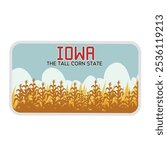 Iowa - The Tall Corn State Vintage Perfect for Print, apparel, sticker, etc