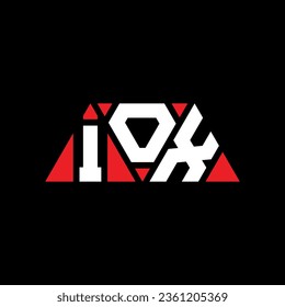 Diseño del logotipo de la letra del triángulo IOX con forma de triángulo. Monograma de diseño del logotipo del triángulo IOX. Plantilla de logotipo vectorial de triángulo IOX con color rojo. Logo triangular IOX Diseño sencillo, elegante y lujoso.