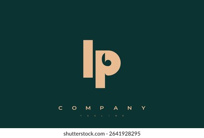 IP Abstract Geometric Logo Design. Modern and elegant logo design with simplistic typography elements, showcasing branding excellence.