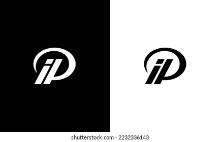 IP Abstract initial monogram letter alphabet logo design