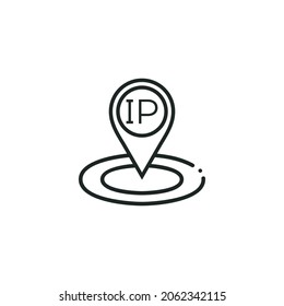 IP Address Icon Isolated On White Background