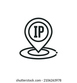 IP address icon isolated on white background