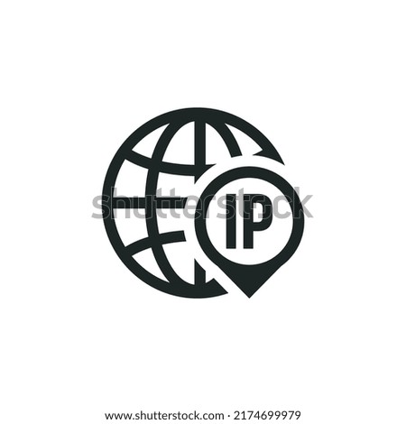 IP Address icon isolated on white background