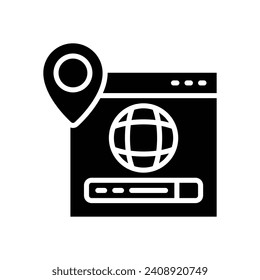 ip address icon. vector glyph icon for your website, mobile, presentation, and logo design.