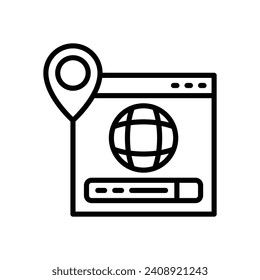 ip address icon. vector line icon for your website, mobile, presentation, and logo design.