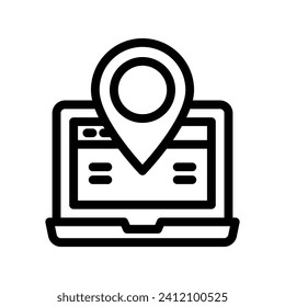 gráfico vectorial de ilustración de icono de línea de dirección ip. Ilustración de elemento simple gráfico vectorial, adecuado para aplicaciones, sitios web y presentaciones aisladas en fondo blanco