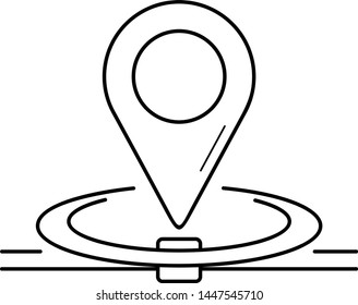 IP address. Vector flat outline icon illustration isolated on white background.