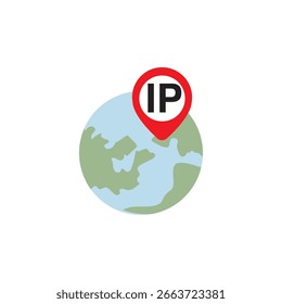 Ilustração de símbolo de ícone de vetor de endereço IP