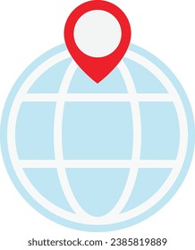 Icono de ubicación de direcciones IP Ilustración plana vectorial