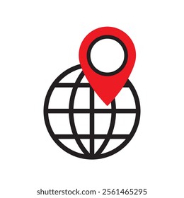 IP Adress Location Icon Vector Flat Illustration