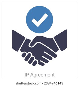 IP Agreement and agreement icon concept