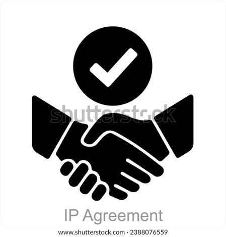 IP Agreement and agreement icon concept