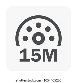 Ip camera and equipment icon on white.