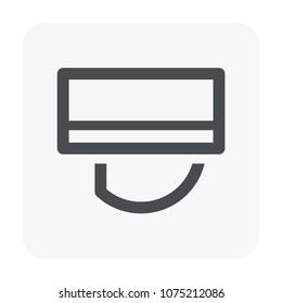 Ip camera and equipment icon on white.