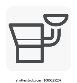 Ip camera and equipment icon on white.