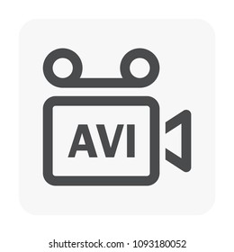 Ip camera and equipment icon on white.