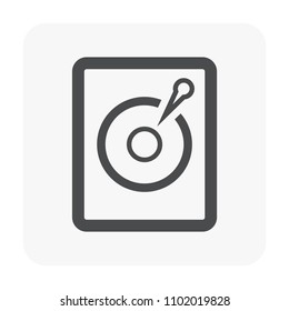 Ip camera and equipment icon on white.