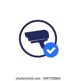 Ip Camera Icon With Check Mark