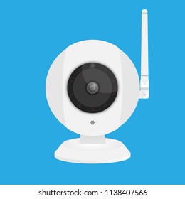 IP Camera with Mic and Wifi Antenna Ball design isolated vector 