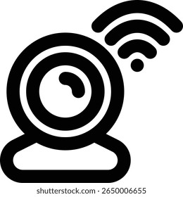 IP Camera, Wifi Camera, Wireless Camera Outline Icon