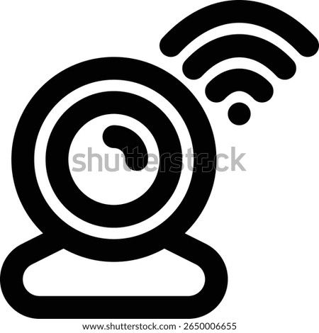 IP Camera, Wifi Camera, Wireless Camera Outline Icon