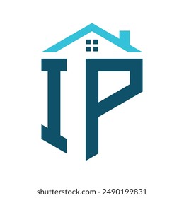 IP House Logo Design Template. Letter IP Logo for Real Estate, Construction or any House Related Business